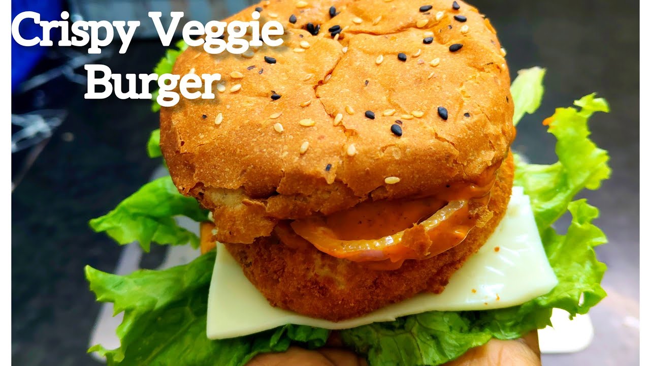 Crispy Veggie Burger Recipe😋|Home Made Burger Patty|McDonald's Style Veggie Burger|Burger Recipe