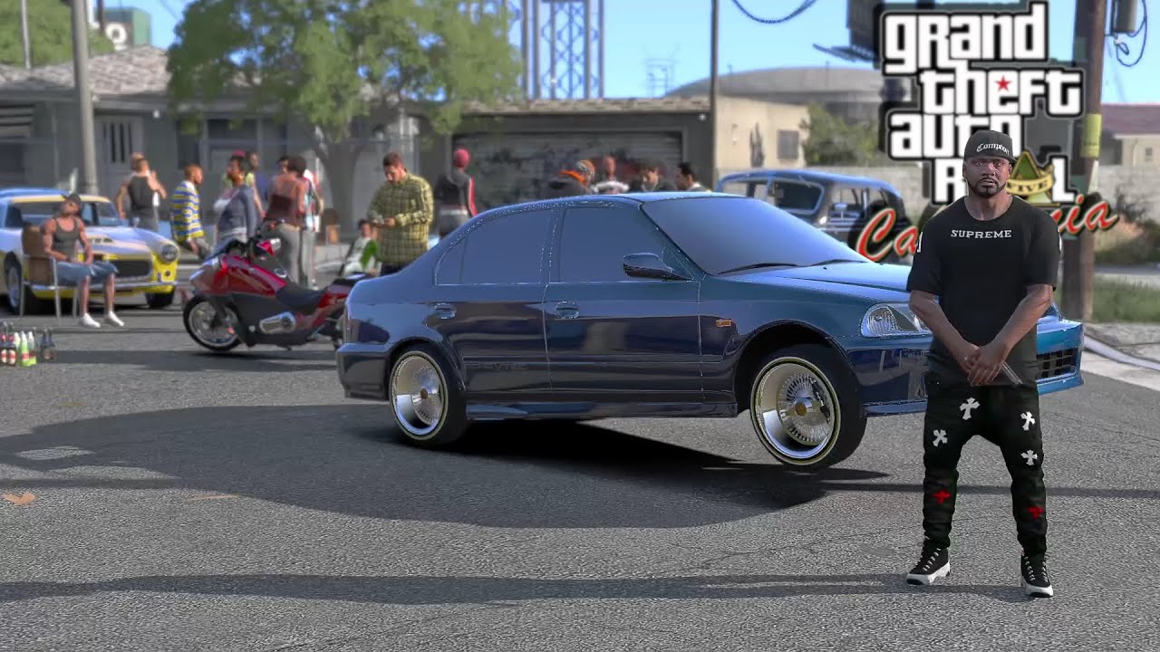 GTA 5 - LA HOOD LIFE - BLOCK PARTY IN COMPTON - LA REVO #1