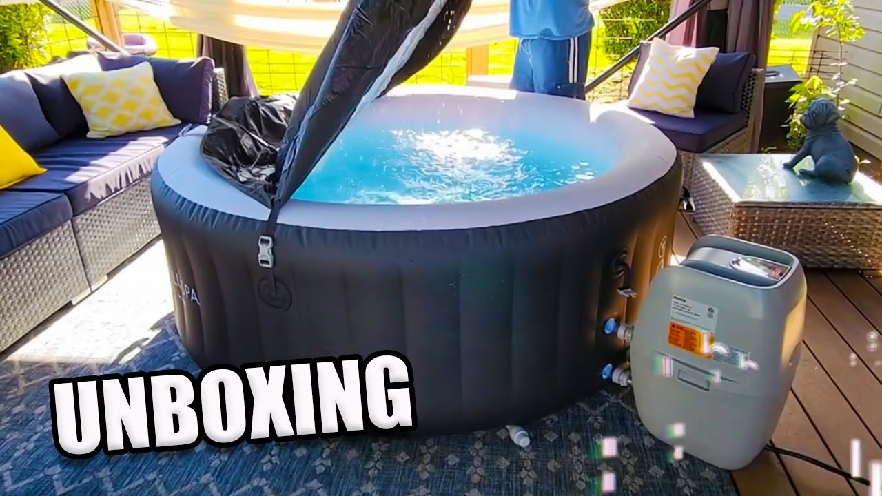 Inflatable Hot Tub Unboxing! Bestway SaluSpa Portable Spa Hot Tub