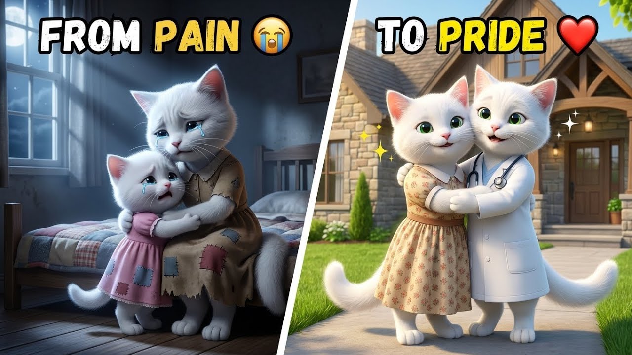 Poor Mama Cat Pain Turned Into Pride 😭❤️ Baby Kitten Changed Their Fate Emotional Story