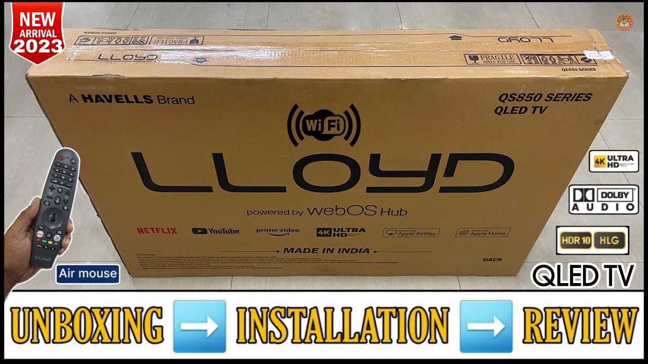 LLOYD 43QS850E 2023 || 43 Inch 4K QLED Webos Smart Tv Complete Unboxing And Review || Magic Remote