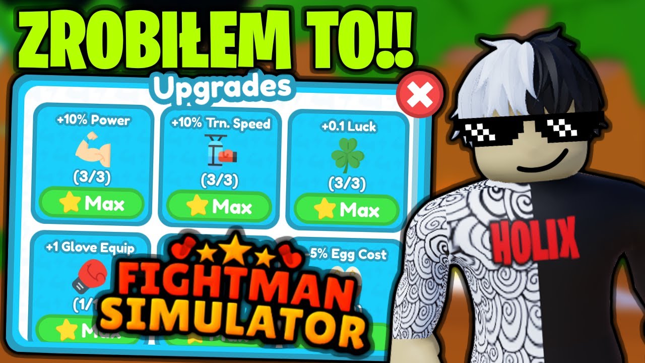 WYMAKSOWAŁEM NOWE UPGRADY W FIGHTMAN SIMULATOR | ROBLOX