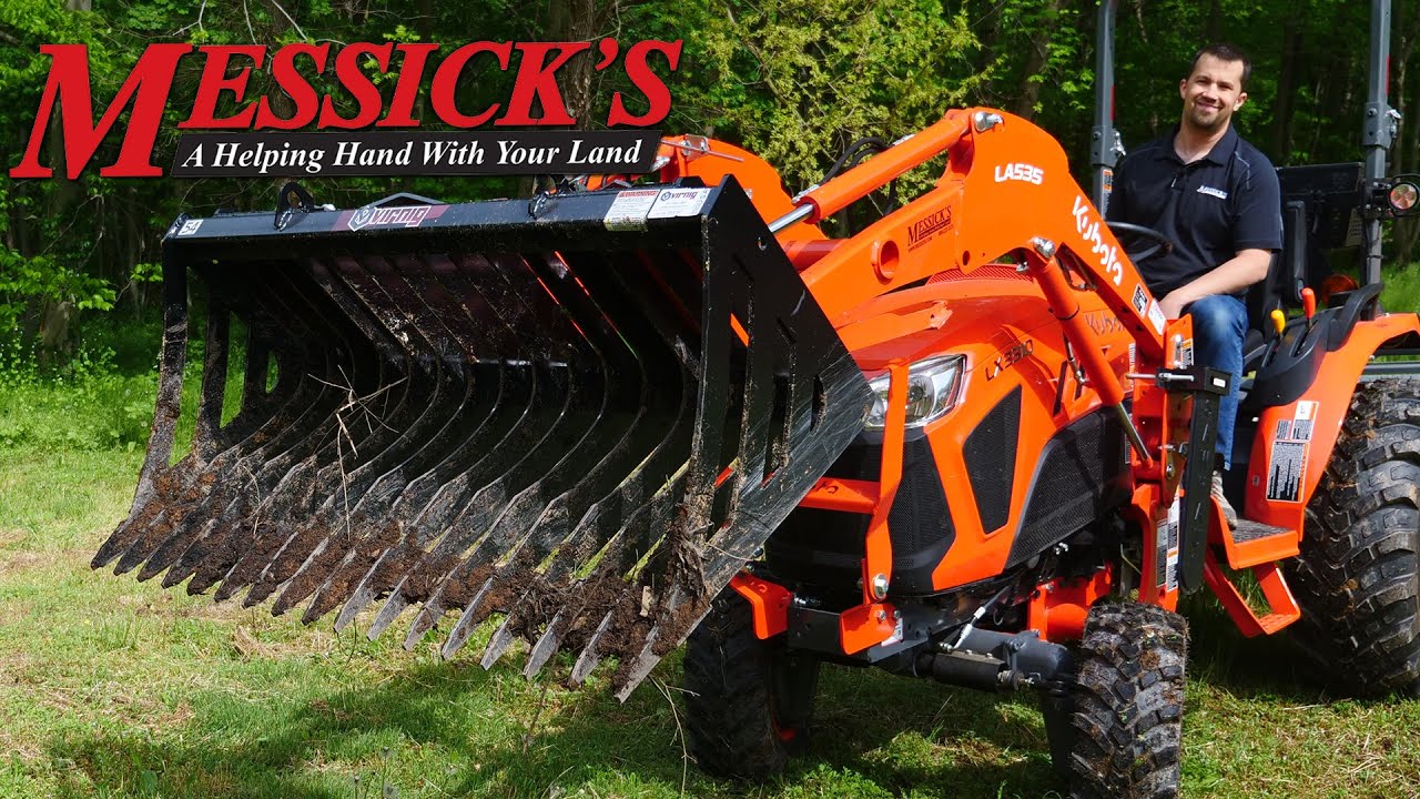 The many uses for a Skeleton Bucket | Virnig V30 Rock Bucket on Kubota LX3310