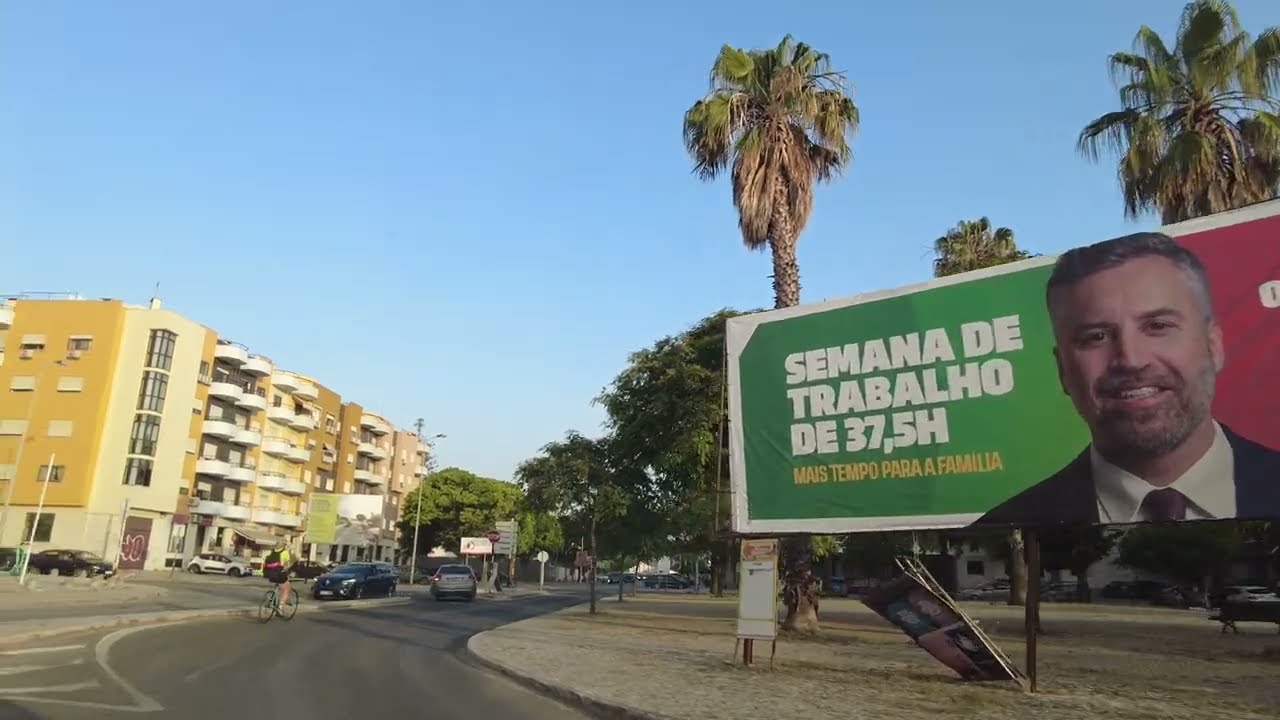 🚗 Sunset Drive from Almada to Costa da Caparica via NEW Highway | Portugal 4K POV (2025)