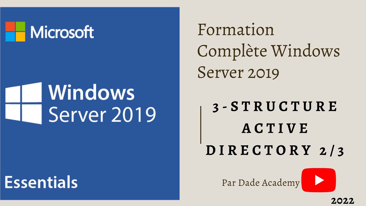 04-Windows Server 2019 : Quelle est la Structure de Active Directory (2/3)  DADE ACADEMY 2024 ?