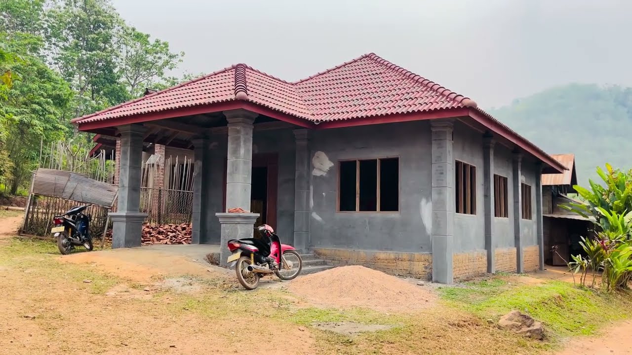 Building a house in Laos #travel #oudomxay #laos #house