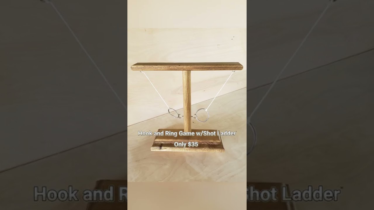 Tabletop Hook and Ring Game w/Shot Ladder