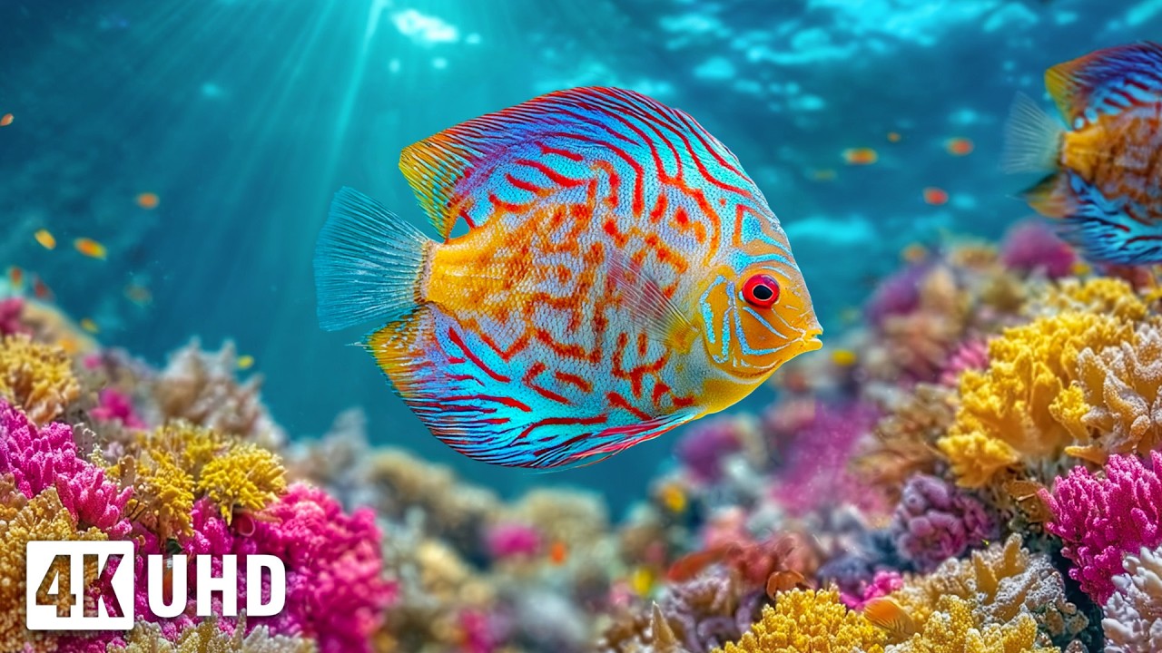 Aquarium Heaven 4K HDR – Breathtaking Coral Reef Landscapes & Serene Ocean Creature