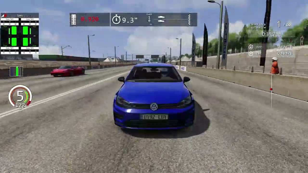 2000m Drag Race | VW Golf R Stage 3 Vs Ferrari 458 Italia