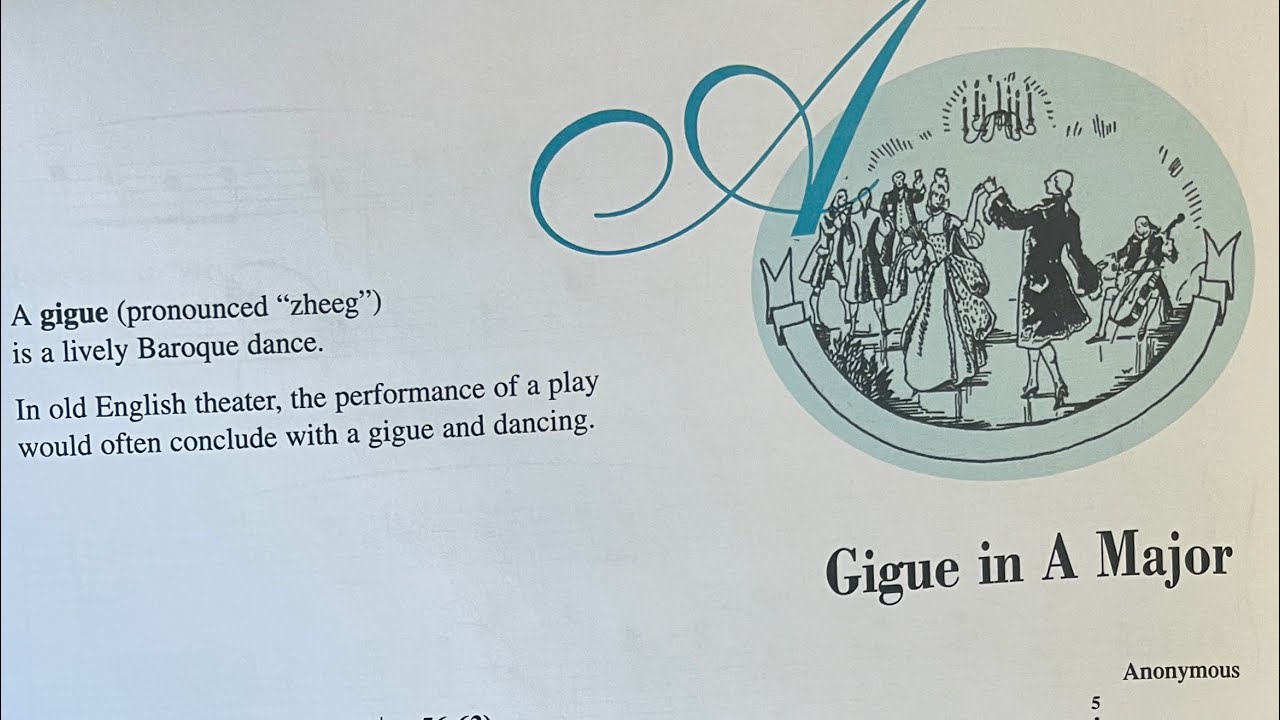 Gigue in A Major / Piano Adventure Lesson Book 4 