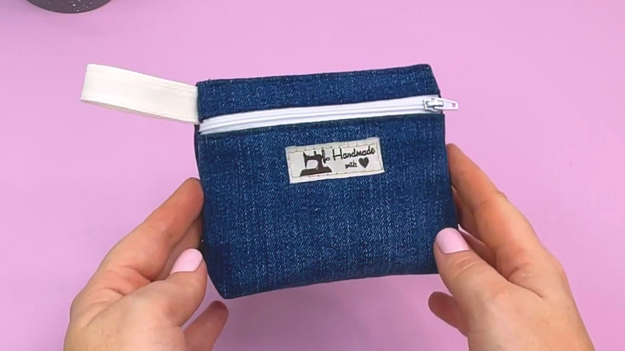 Recyceln Sie alte Jeans // Wie man einfach eine kleine Geldbörse für Münzen näht