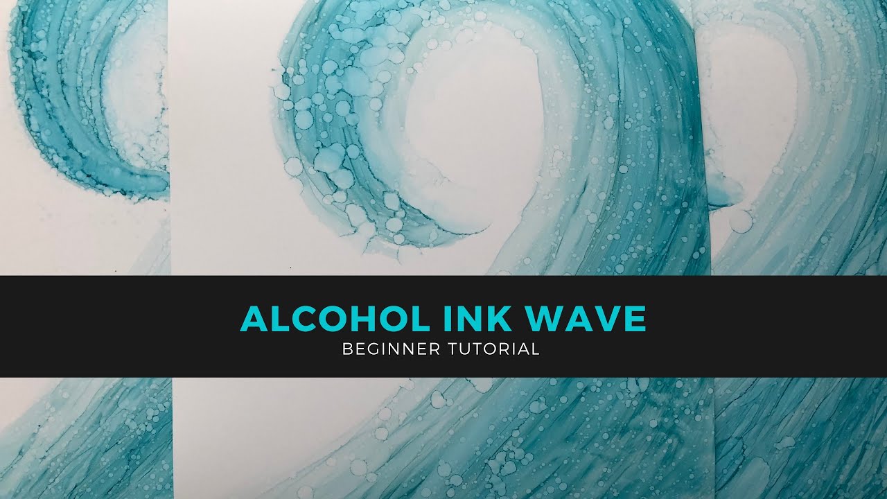 Alcohol Ink Wave (Abstract Art) Beginner Friendly