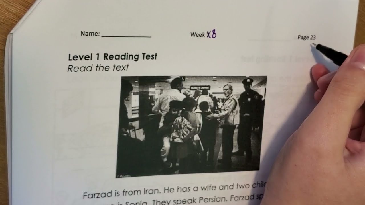 Level 1 Reading Test