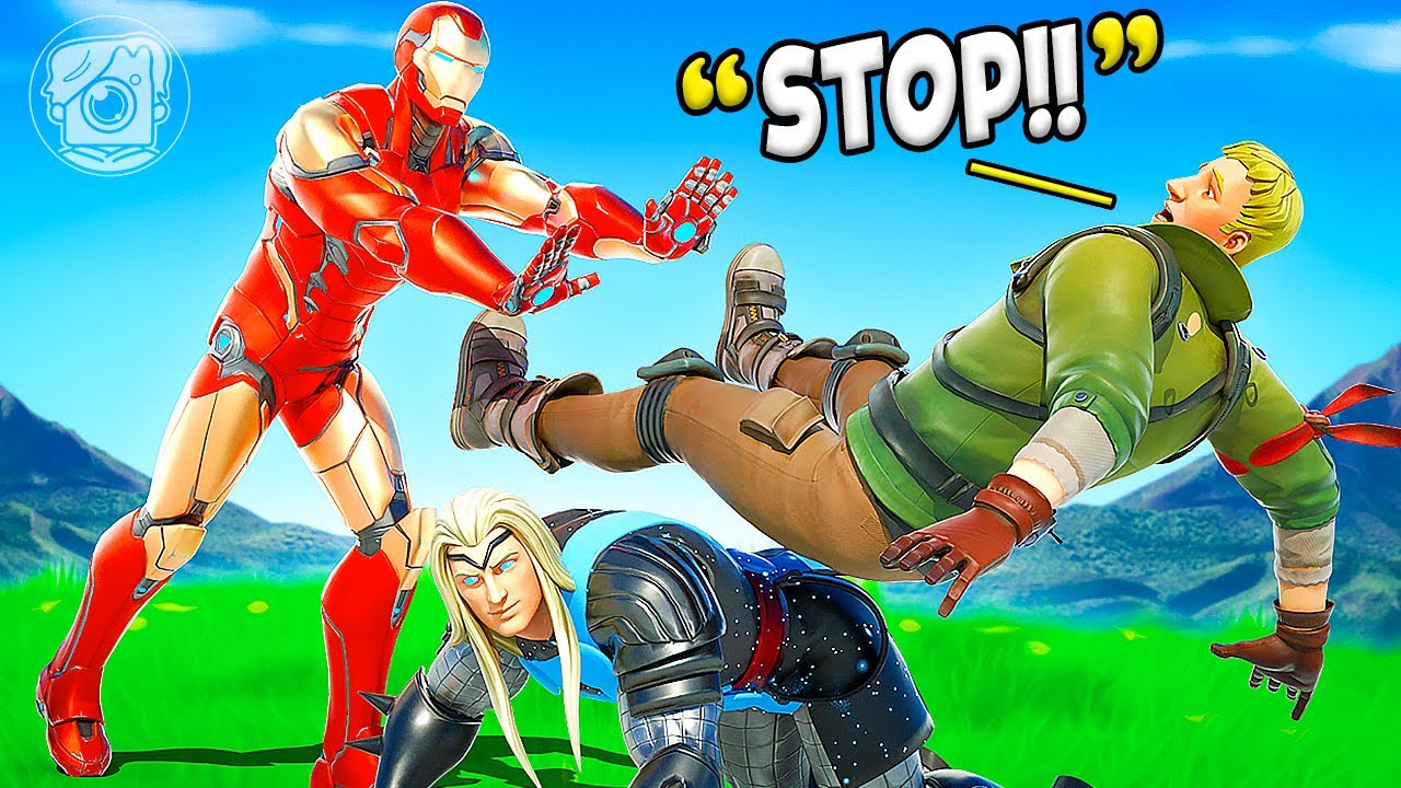 AVENGERS VOICE TROLLING in FORTNITE! (Fortnite Challenge)
