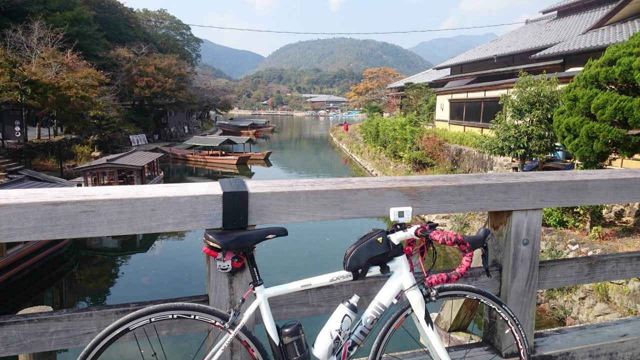 【自転車車載動画】(嵐山発) 桂川サイクリングロード - 淀川サイクリングロード [HD]　ロードバイク