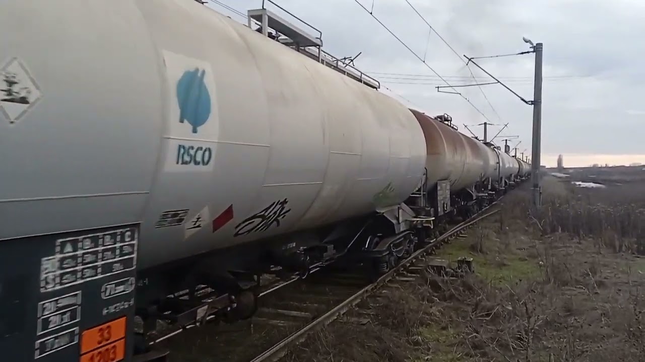 Plecare Din Vinga Hm Tren Marfar EA 663 GFR Grup Feroviar Român Cisterne Linia 3 în Direcția Arad 