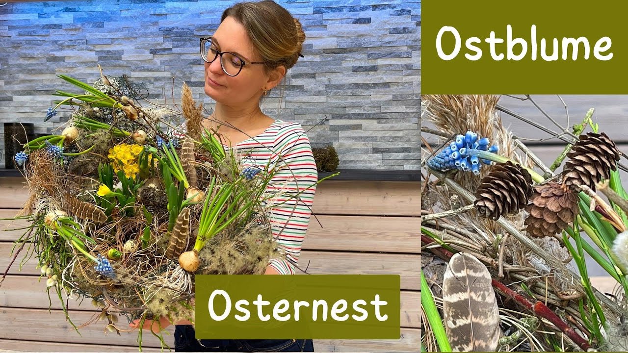 Osternest aus Naturmaterialien - Osterdeko selber machen