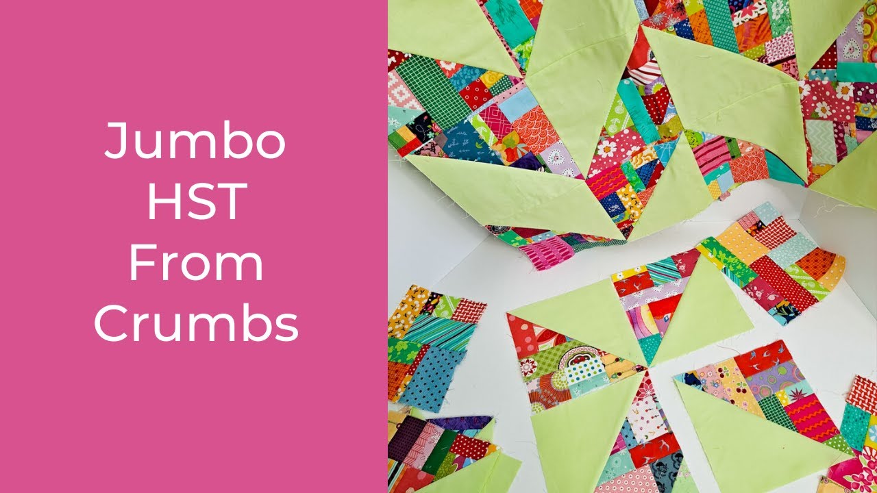 Jumbo Half Square Triangles with Crumb Fabric