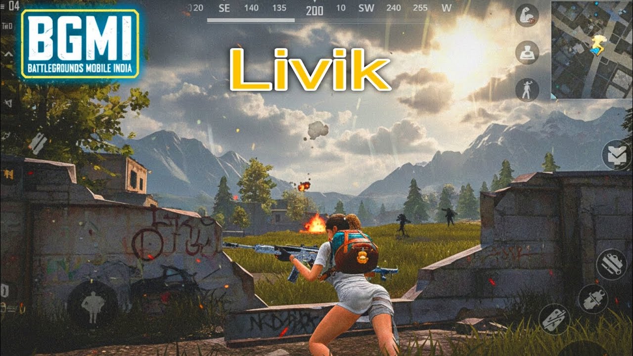 Bgmi livik map full rush gameplay 1v4
