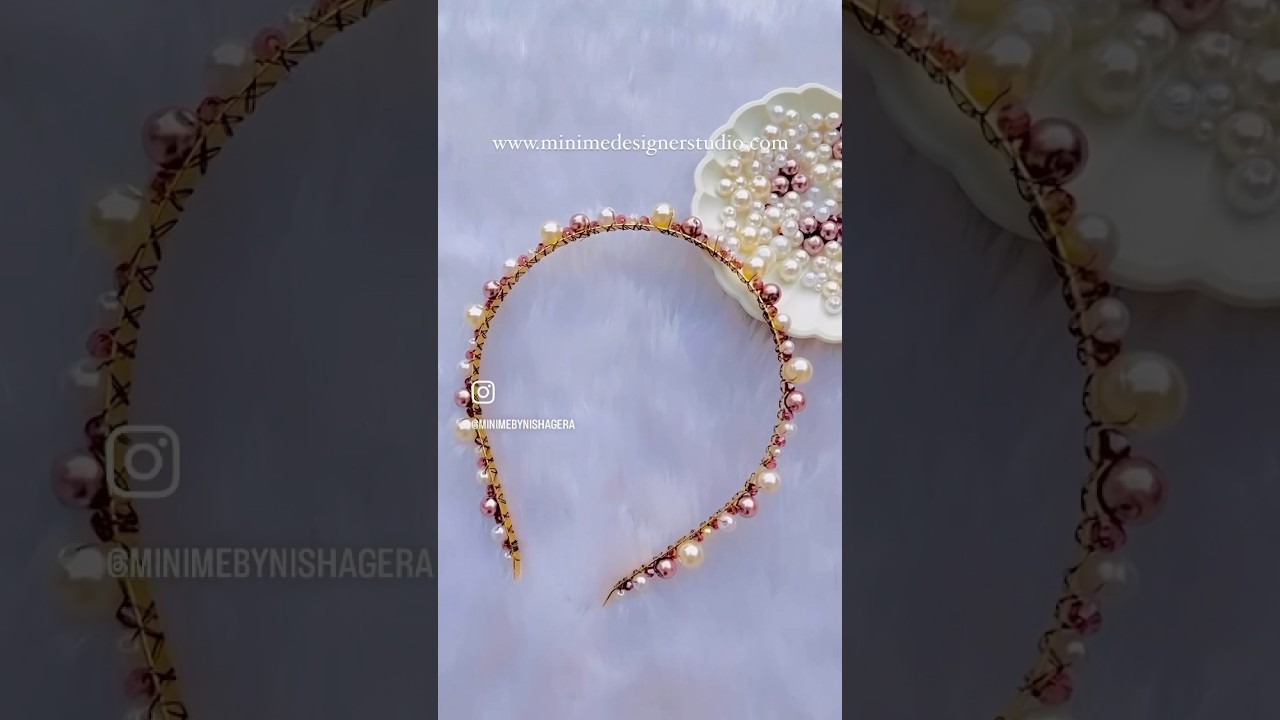 Redefine Ordinary with Pearls & Crystals ✨ #GlamHairbands #hairband #hairstyle #bridalaccessories