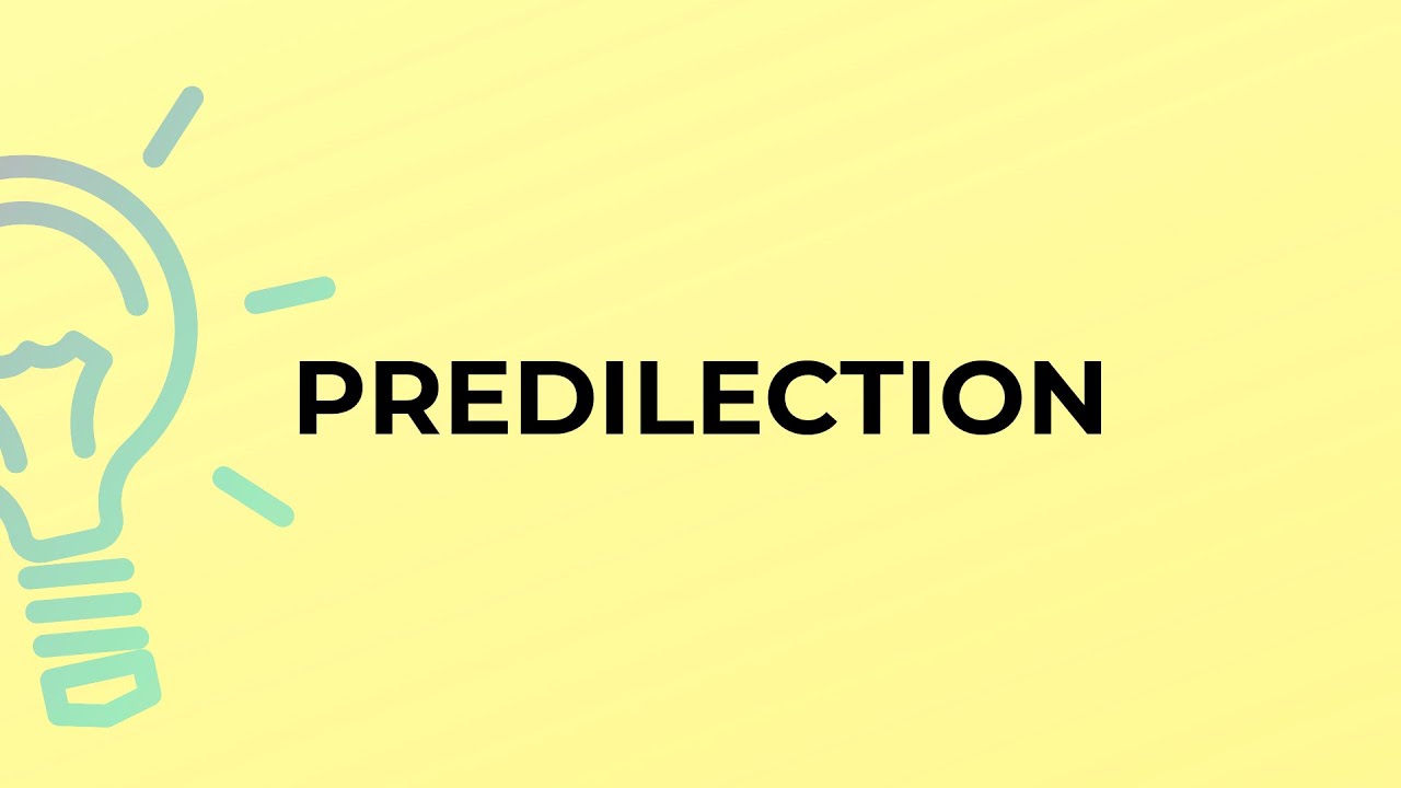 What is the meaning of the word PREDILECTION?