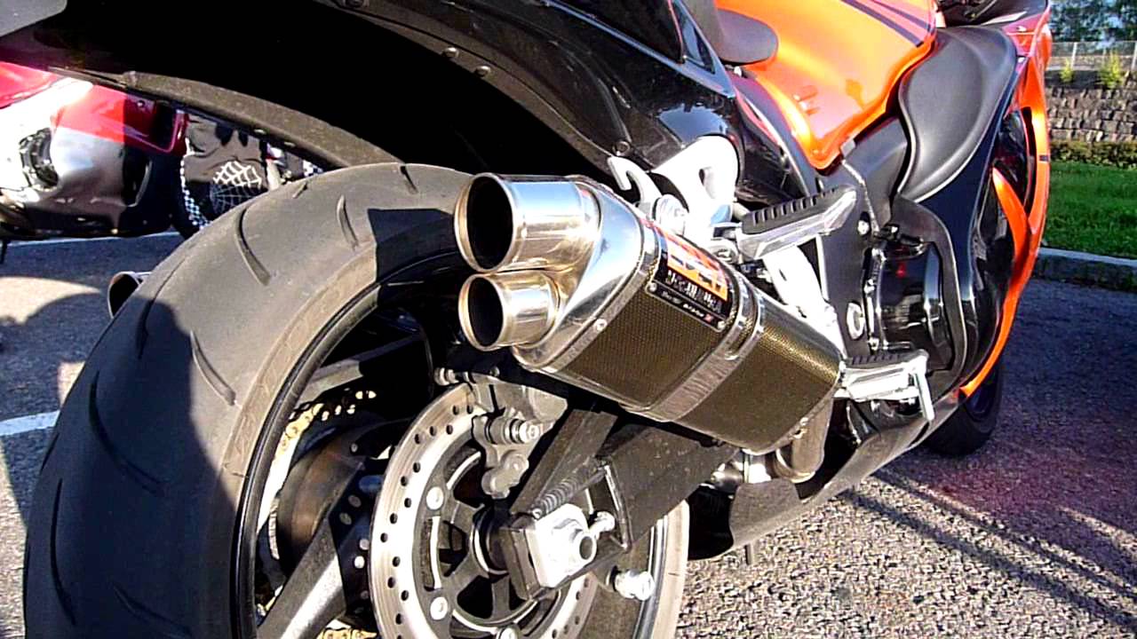 Yoshimura Japan Hayabusa K8-K9 (08-09) slip-on stainless tri-oval dual exit with 2 silencers