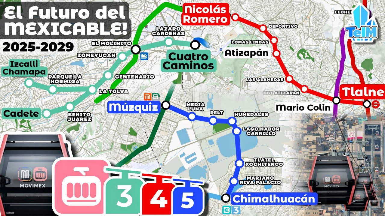 ¡El Futuro del MEXICABLE! Próximas Líneas hacia el 2029 