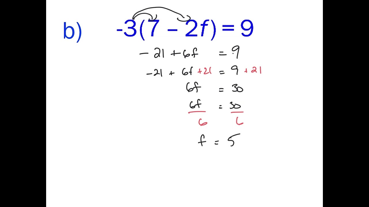 Solve Equations with Brackets Symbolically