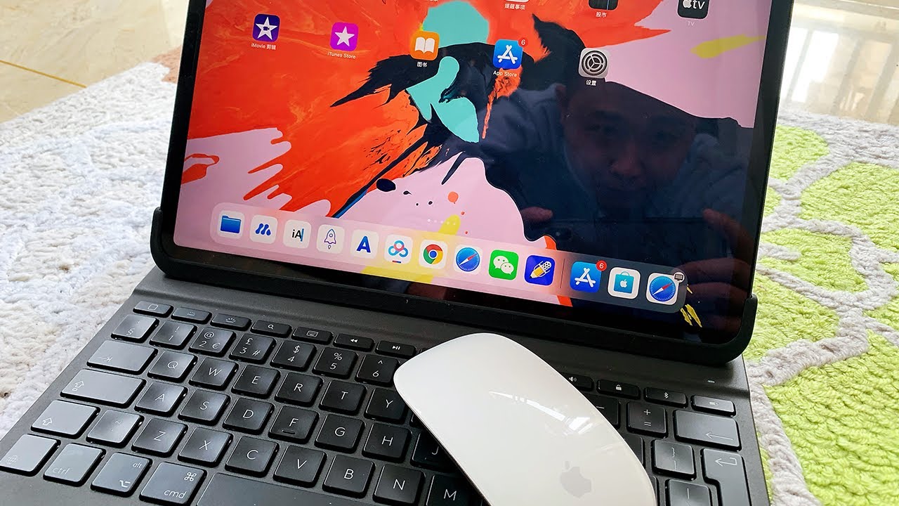 iPad pro运行iOS13.4，配合Magic Mouse鼠标使用，让iPad pro很Macbook