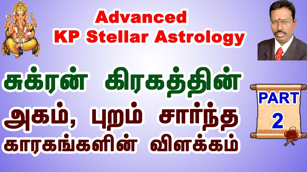 Learn  Astrology in Tamil | சுக்ரனின் கிரக காரகங்கள் Part 2 | Basic KP Astrology Classes in Tamil