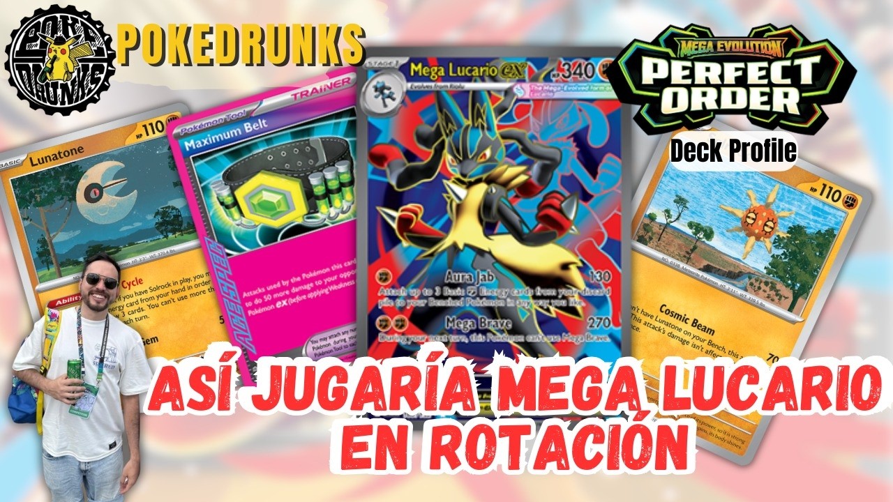 Pokemon TCG Perfect Order Mega Lucario Ex Deck Profile | Así jugaría Lucario post rotación