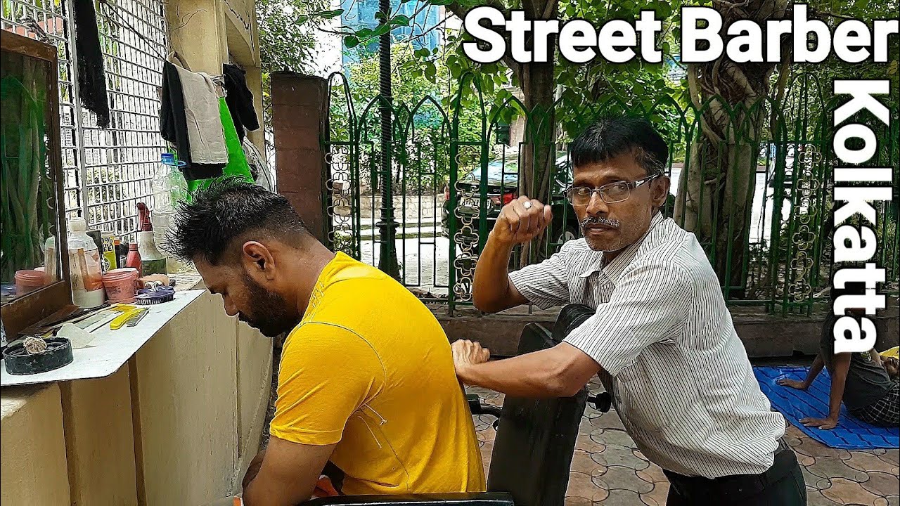 ASMR street head massage with neck cracking.