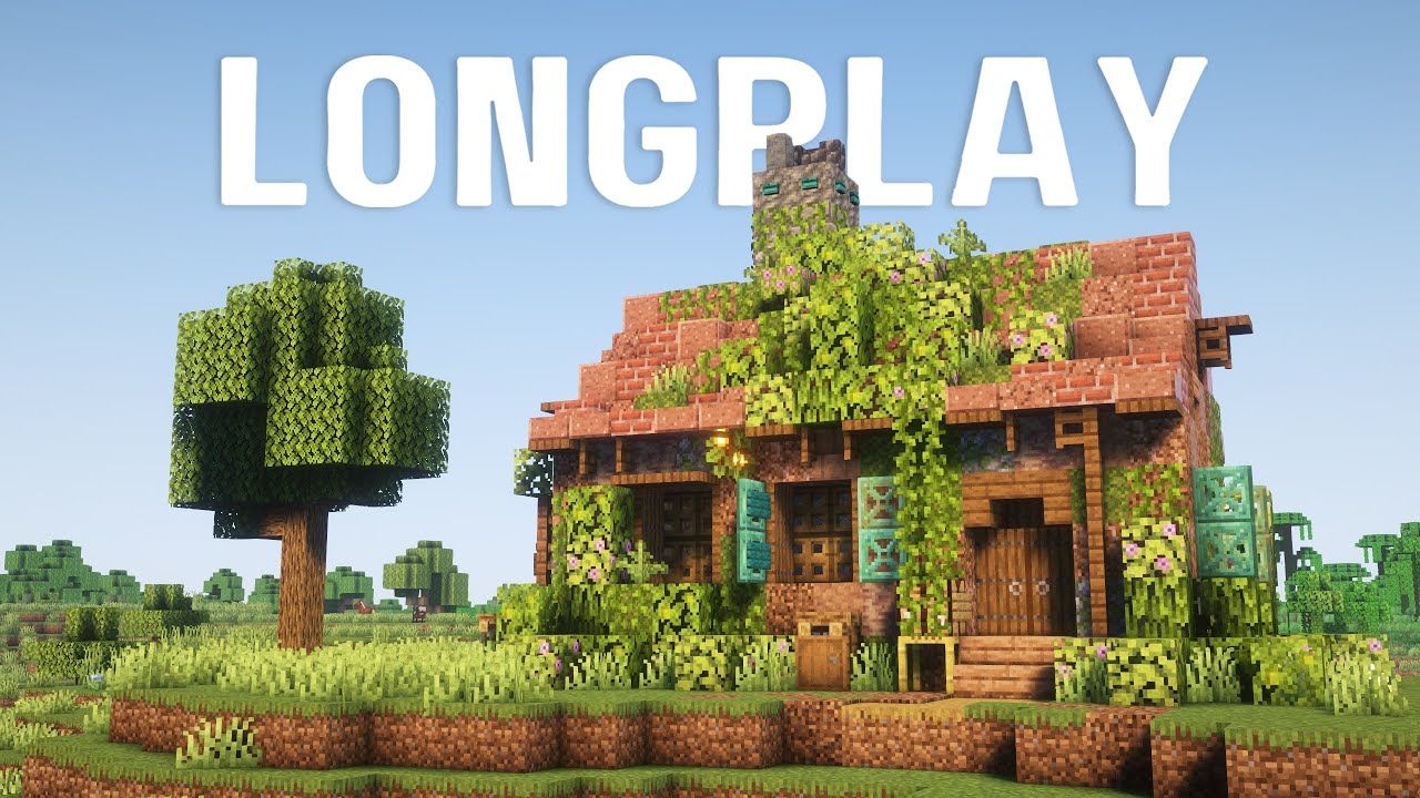 Cozy Overgrown Dirt Cottage - Minecraft Relaxing Longplay (No Commentary)