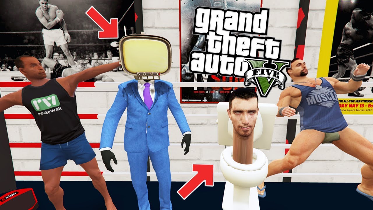 TV MAN VE SKİBİDİ TOİLET BOKS DÖVÜŞÜ YAPIYOR - GTA 5 MODS #gta5 #skibiditoilet