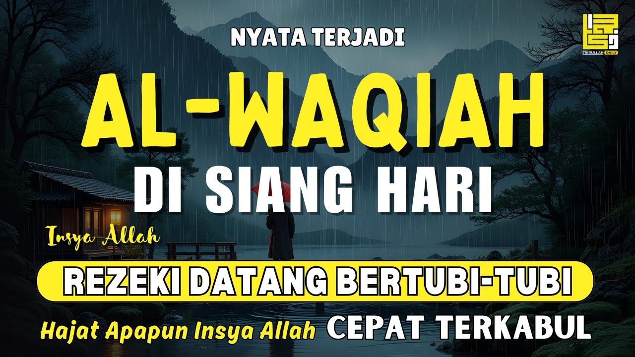 Surat Al WAQIAH 7x, dengarkan hutang lunas, Rezeki datang dari berbagai arah, Bacaan Al Quran Merdu