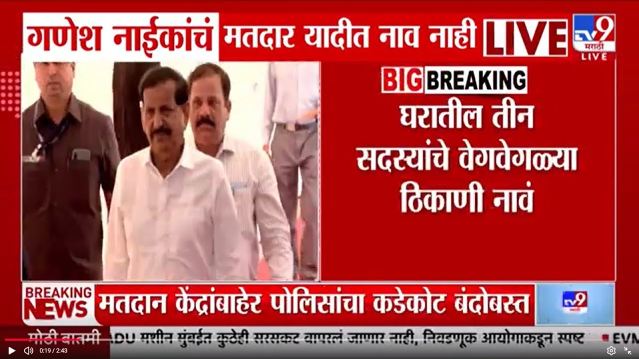 Ganesh Naik यांचं मतदार यादीत नाव नाही | NMMC Voting Update 2026 | Mahapalika Election