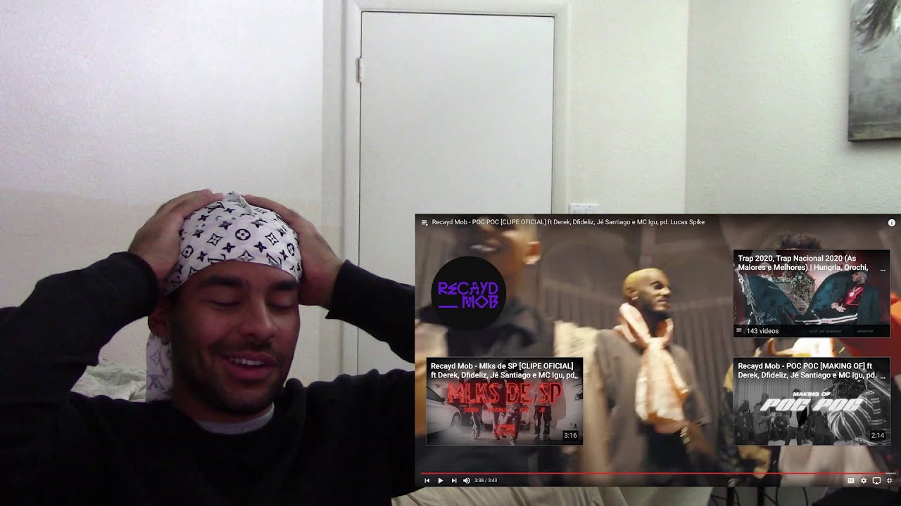 Reaction Recayd Mob - POC POC ft Derek, Dfideliz, Jé Santiago e MC Igu, pd. Lucas Spike