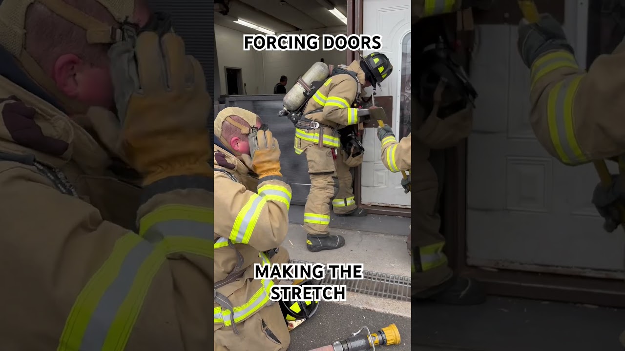 Forcing Doors and Making the Stretch [Hogwall] #firefightingtraining #scba