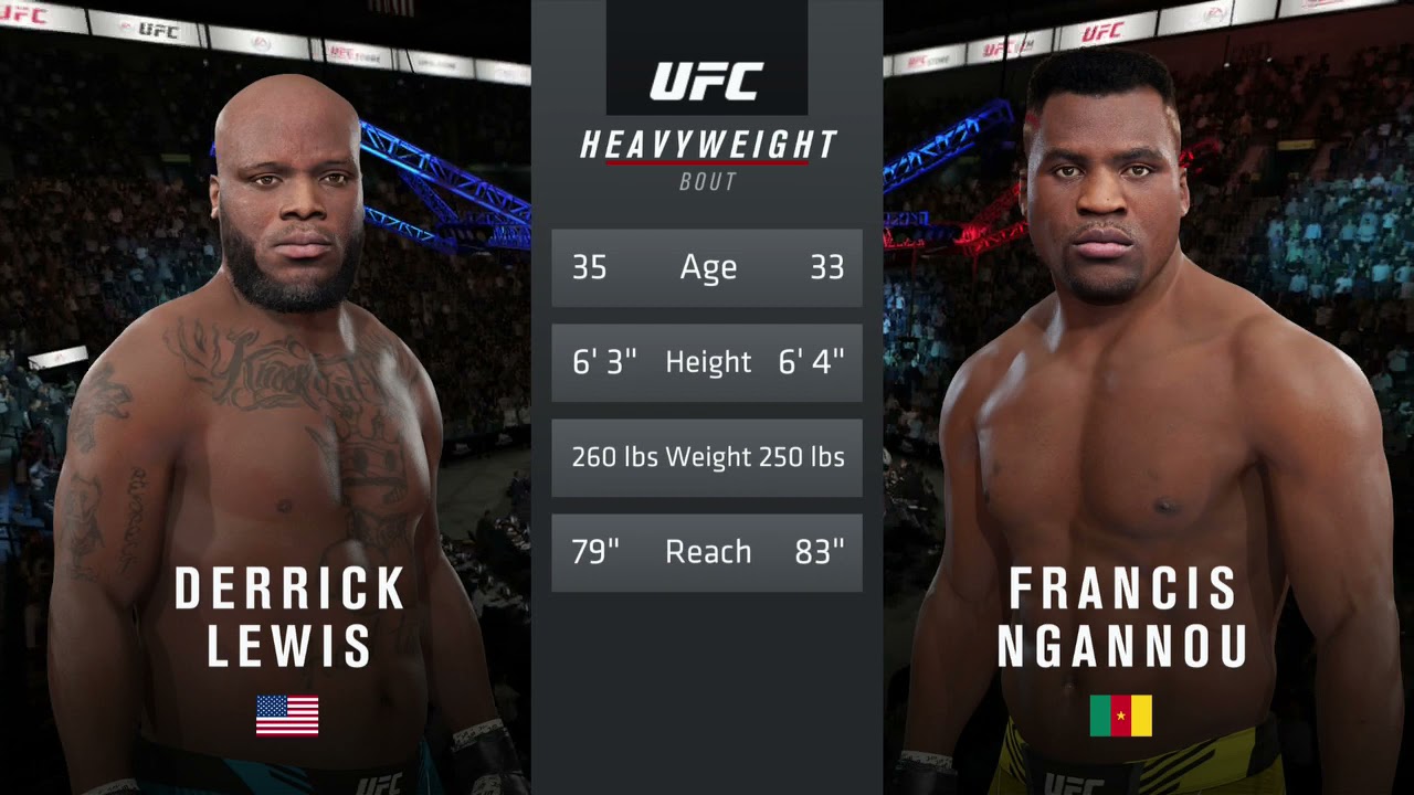 UFC 4   Derrick Lewis Vs Francis Ngannou  simulation Fight UFC