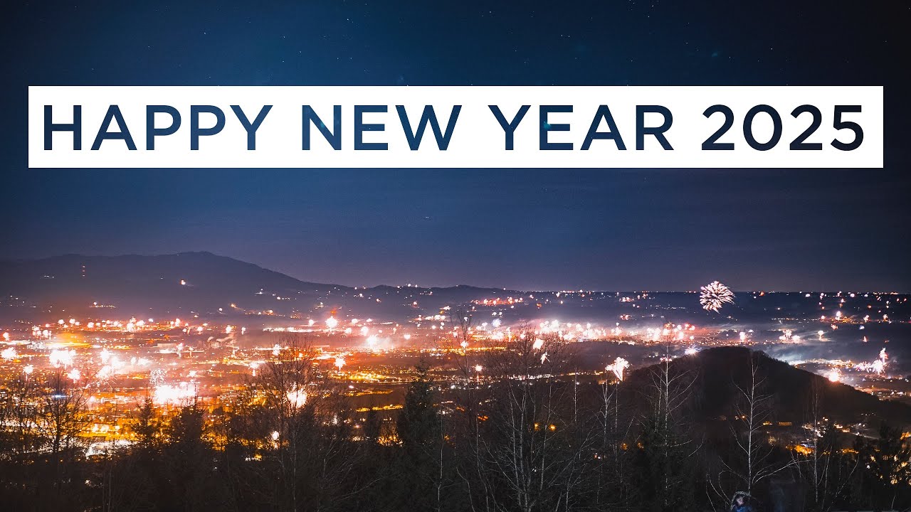 Silvester-Feuerwerk 2024/2025 von Salzburg, Österreich | Timelapse