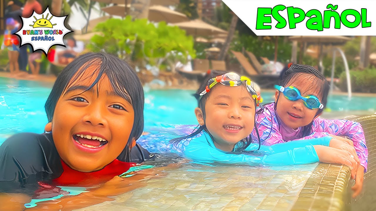 Ryan Nadando y Naciendo snorkel en Disney Aulani en Hawái con su familia!