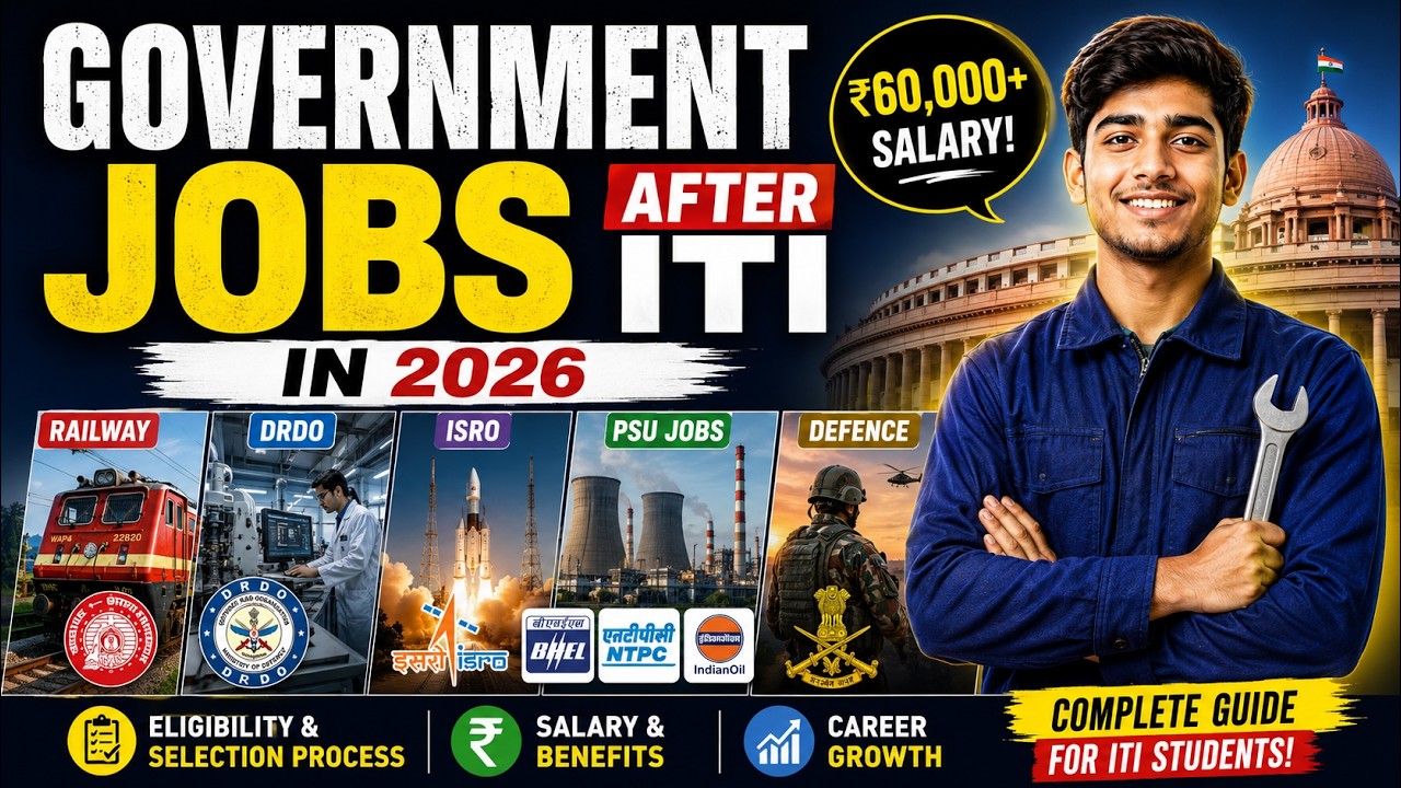 Government Jobs After ITI in 2026 | Railway, DRDO, ISRO, PSU & Defence Jobs