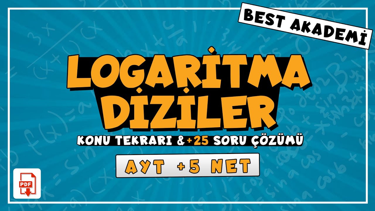 Logaritma ve Diziler | Soru Çözümü | Konu Tekrarı | AYT 2021 |  #ayt