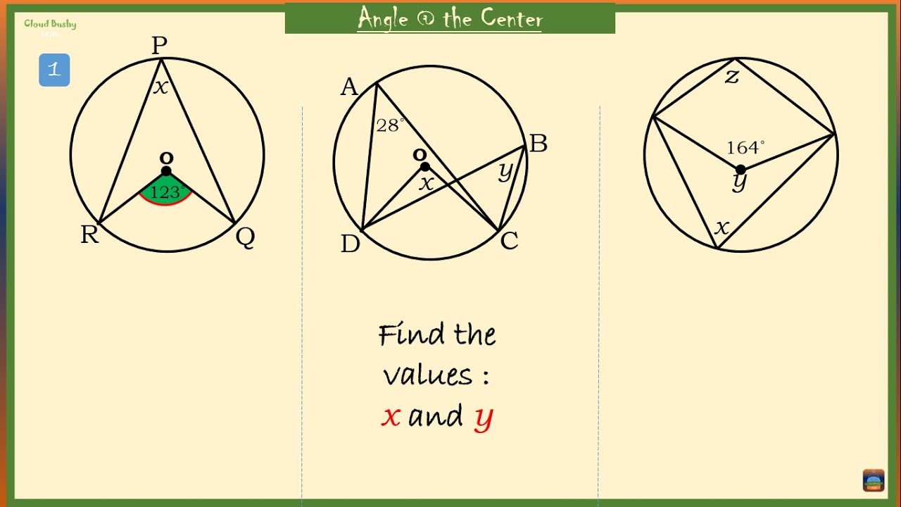 Circle Theorems: Angle at Center (EXAMPLE PRACTICE QUESTIONS)