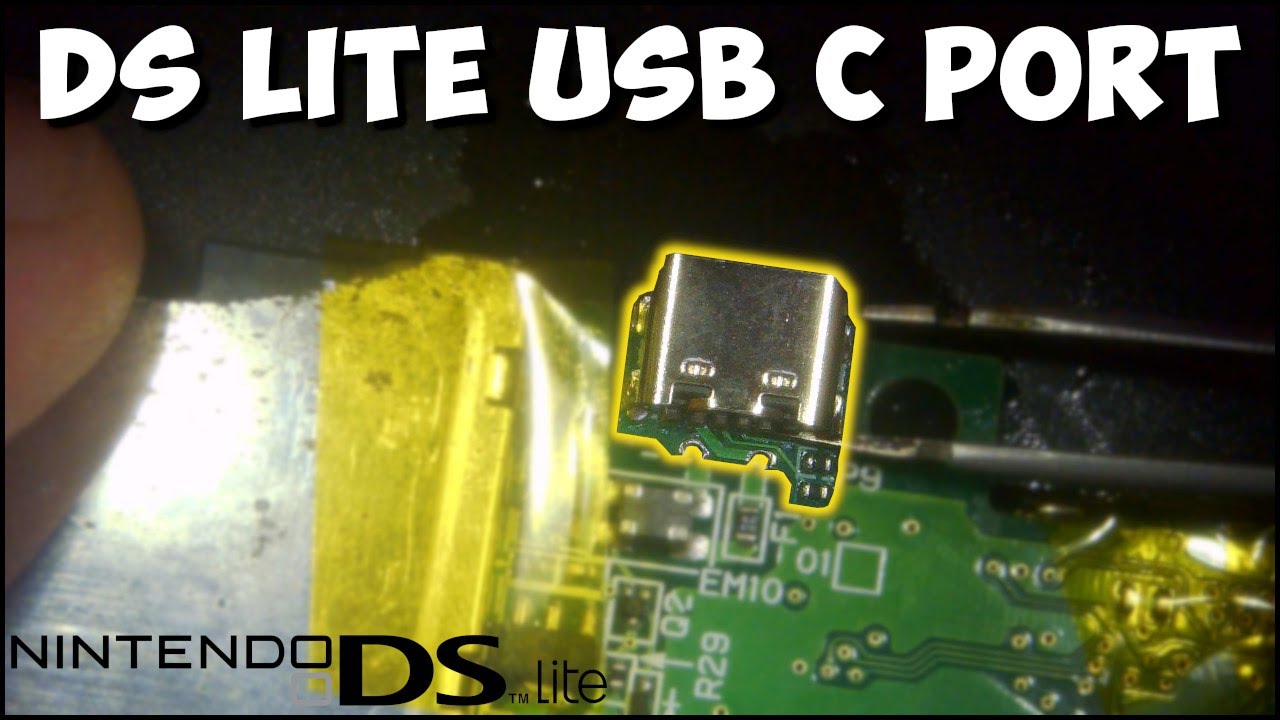 Installing a USB C port on a Nintendo DS Lite