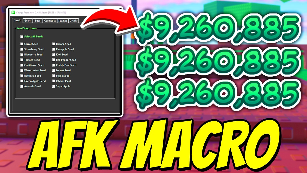Как использовать макросы в режиме AFK в Garden Horizons! (Руководство по AFK-ферме) Roblox