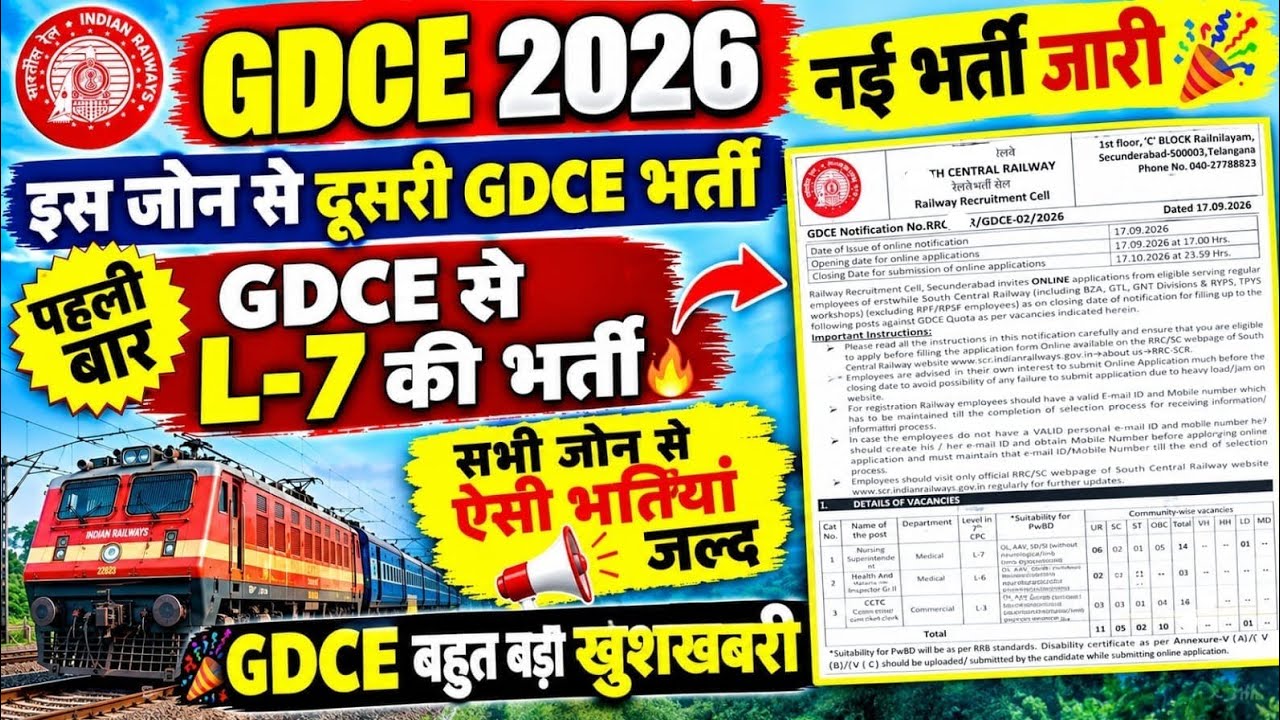 एक और GDCE नई भर्ती जारी | पहली बार L-7 के पदों पर भर्ती | L-1 से सीधा L-7 मे जाने का मौका |#gdcexam