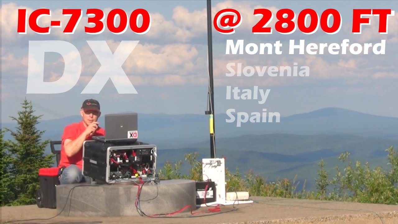 IC-7300 at 2800 feet elevation on Mont Hereford Québec DX