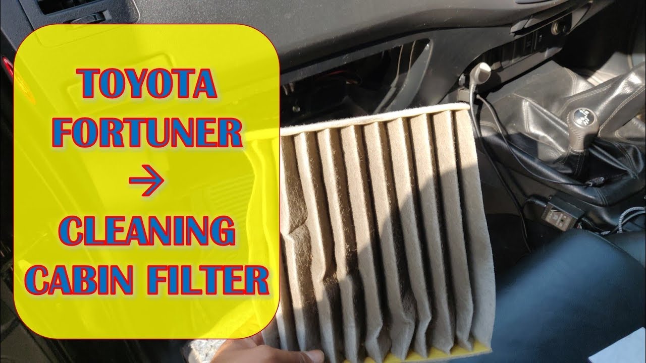 Toyota Fortuner - cleaning cabin AC filter