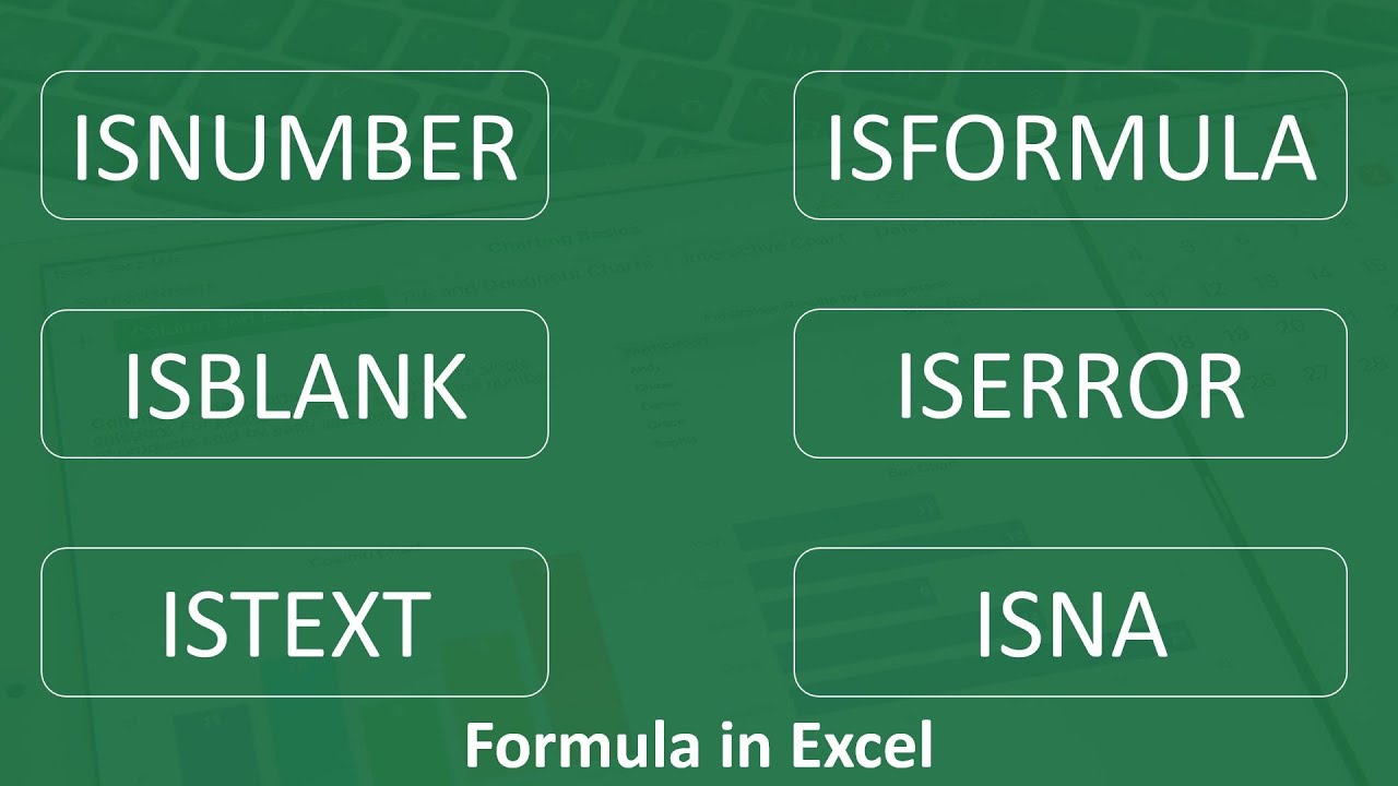 ISBLANK в Excel - ISNUMBER, ISTEXT, ISERROR, ISFORMULA, ISNA